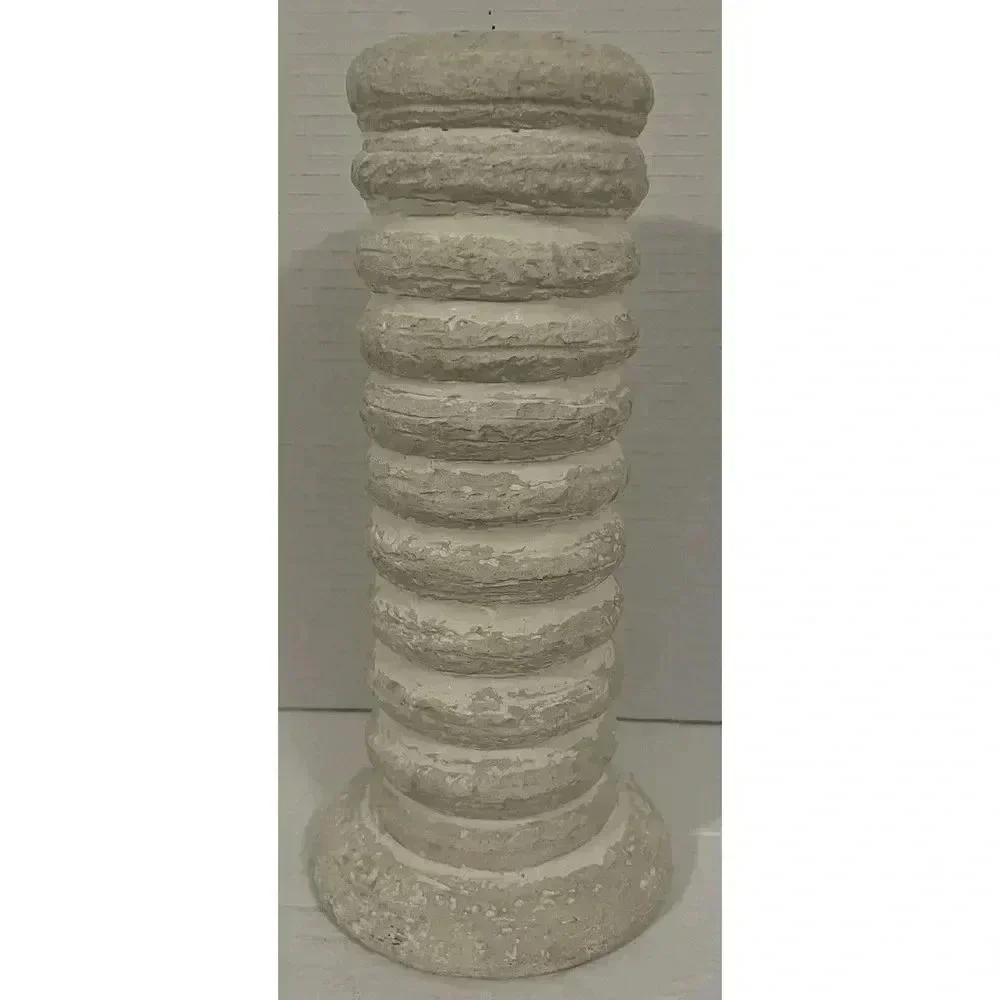 Stone Pillar Candle Holder 9.5”Candle Up To 1.5”‎ Medium Beige￼ Trend Candle Run